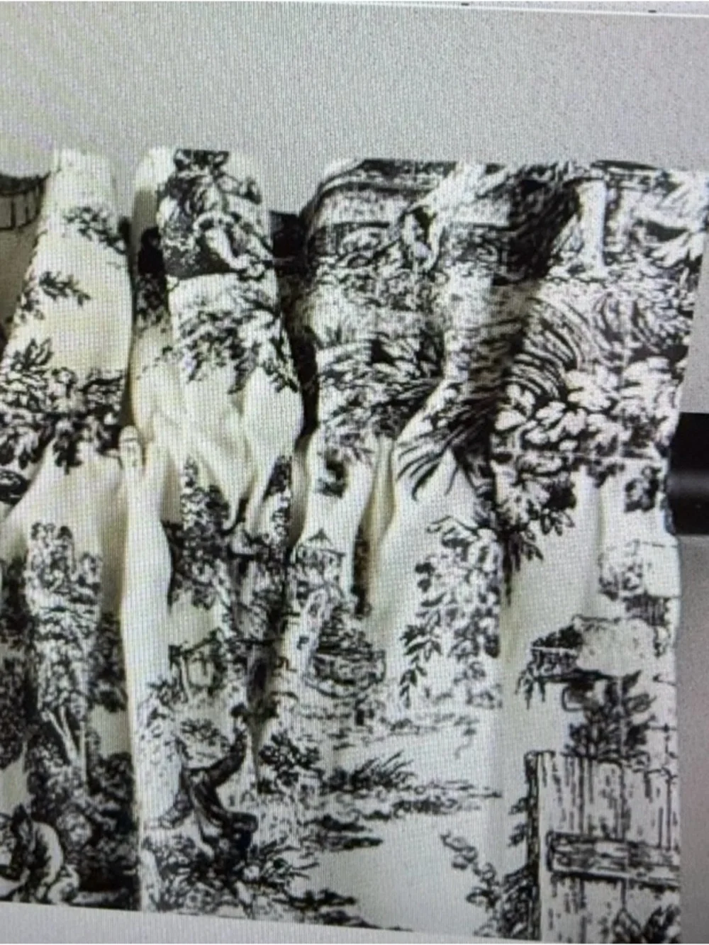 Essex Toile Rod Pocket Curtains® — Black Toile Pattern